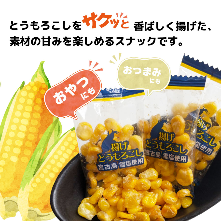 揚げとうもろこし 塩味約165g(約35袋〜40袋前後)