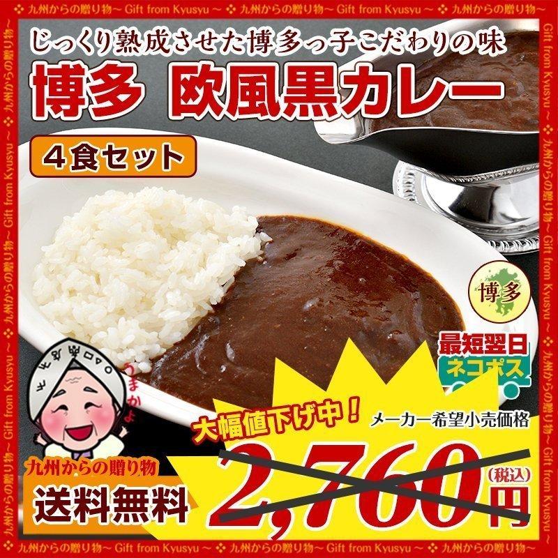 博多 欧風黒カレー 4食セット