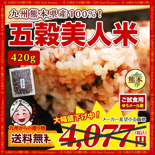 雑穀米 九州 熊本県産100% 五穀米 420g × 1袋